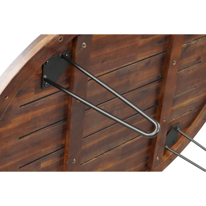 Raffles 44  Wood Oval Cocktail Table