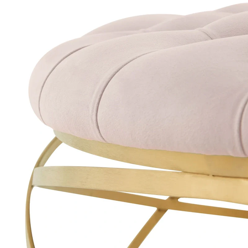Tufted Velvet Ottoman