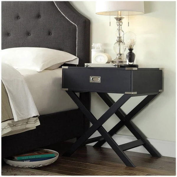 Kenton X Base Wood Accent Campaign Table by iNSPIRE Q Bold