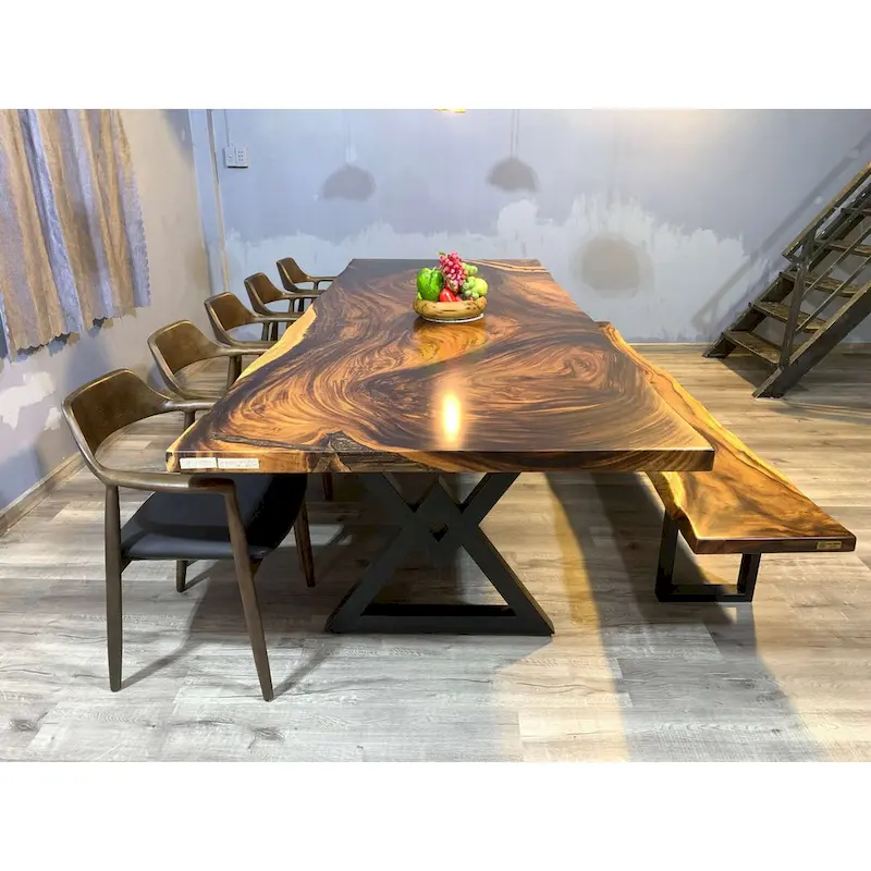 Sundaland 118  Large Slap Live Edge Dining Table