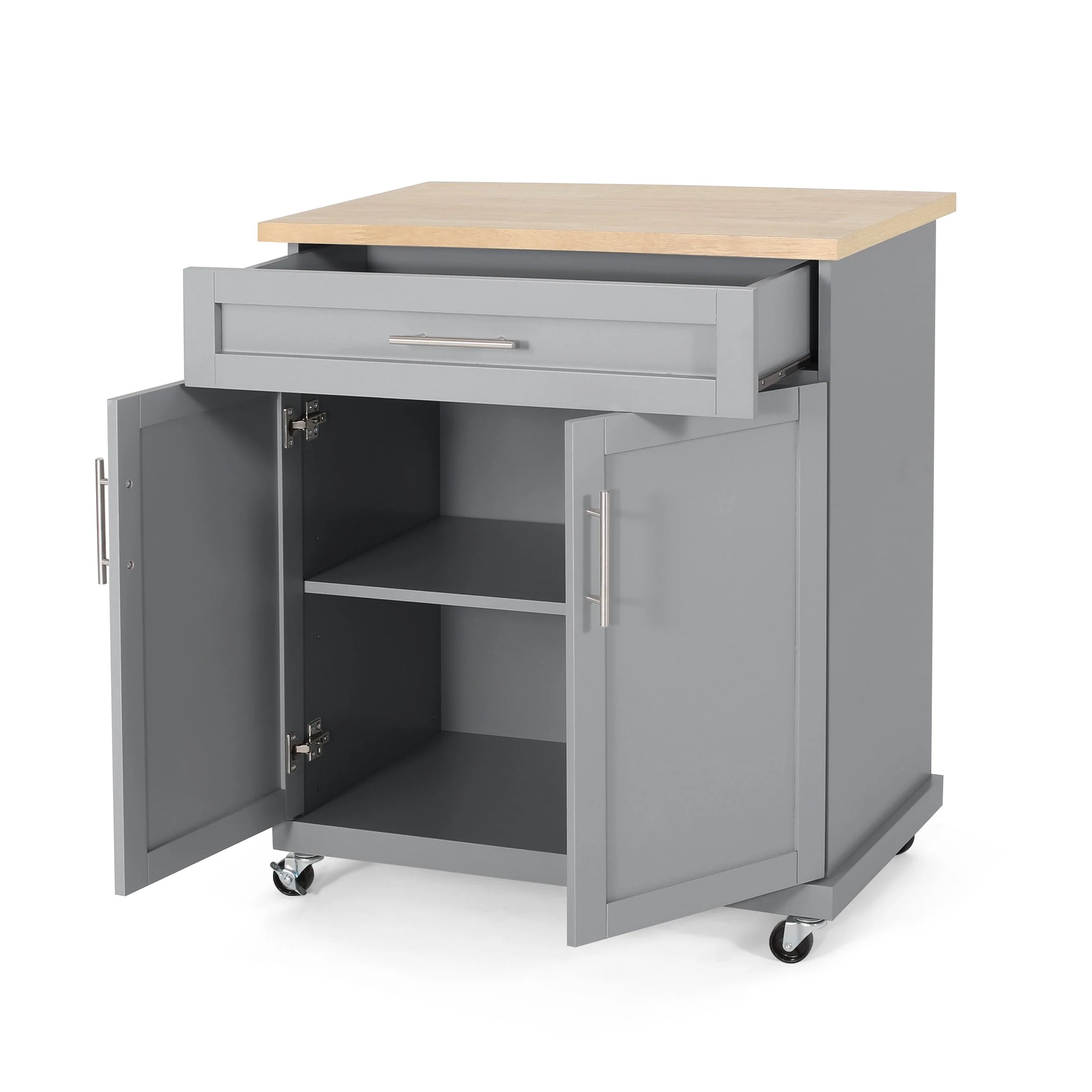 Contemporary Kitchen Cart with Wheels - NH204413