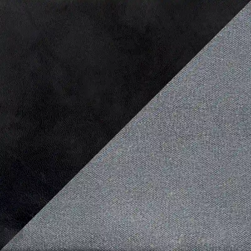 Carbon Loft Najah Industrial Pouf Ottoman in Leather and Canvas