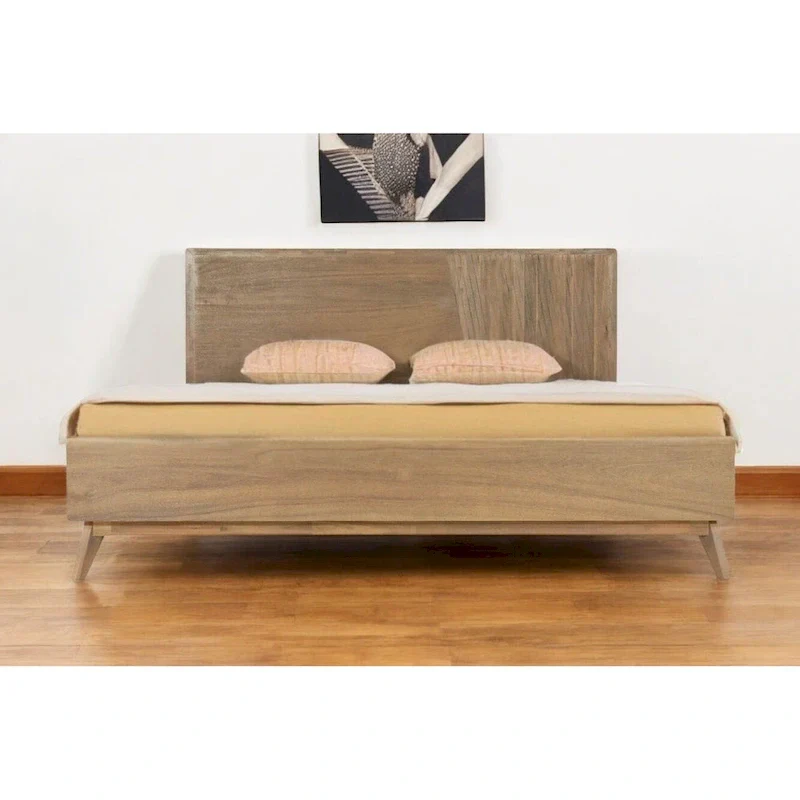 Natural Wood Queen Bed Frame