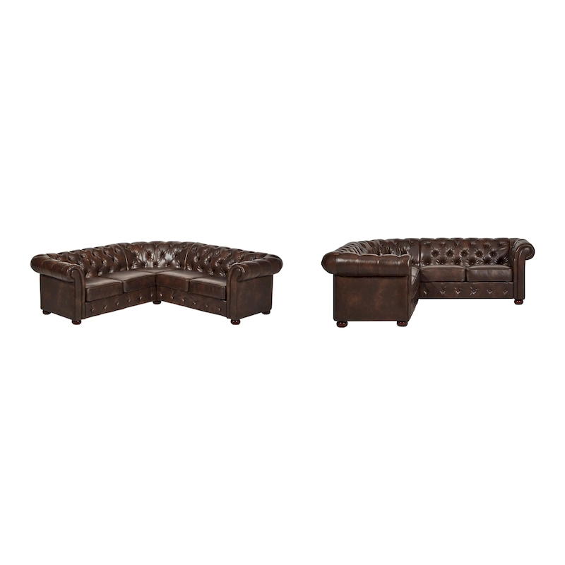 Gdansk 5-Seat L-Shaped Chesterfield Sectional Sofa