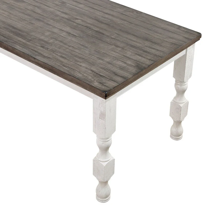 Ionessa Farmhouse Antique White Wood 5-Piece Counter Height Dining Set by Furniture of America