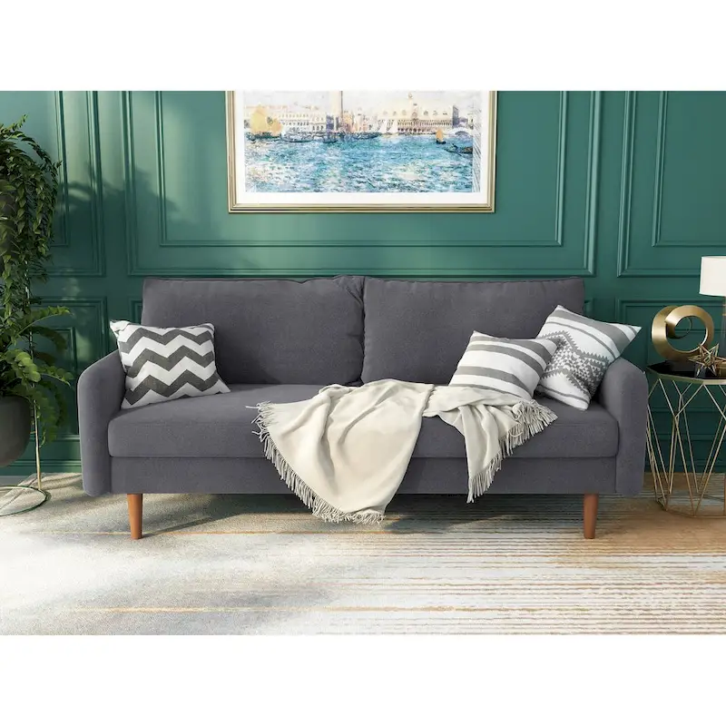 70Velvet Square Arm Sofa