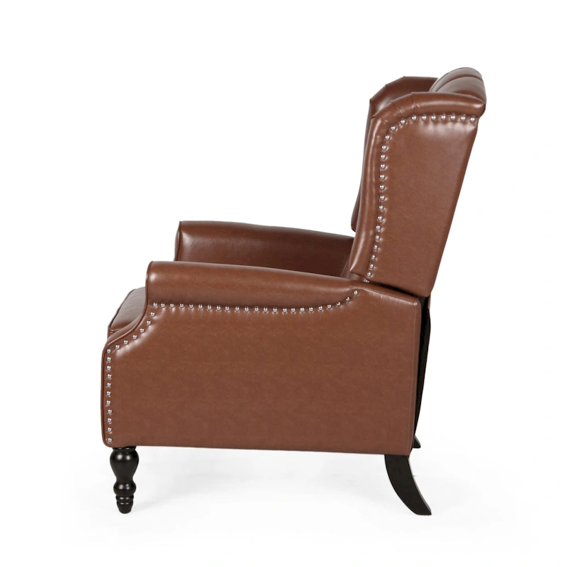 Walter Brown Bonded Leather Recliner Club Chair by Christopher Knight Home
