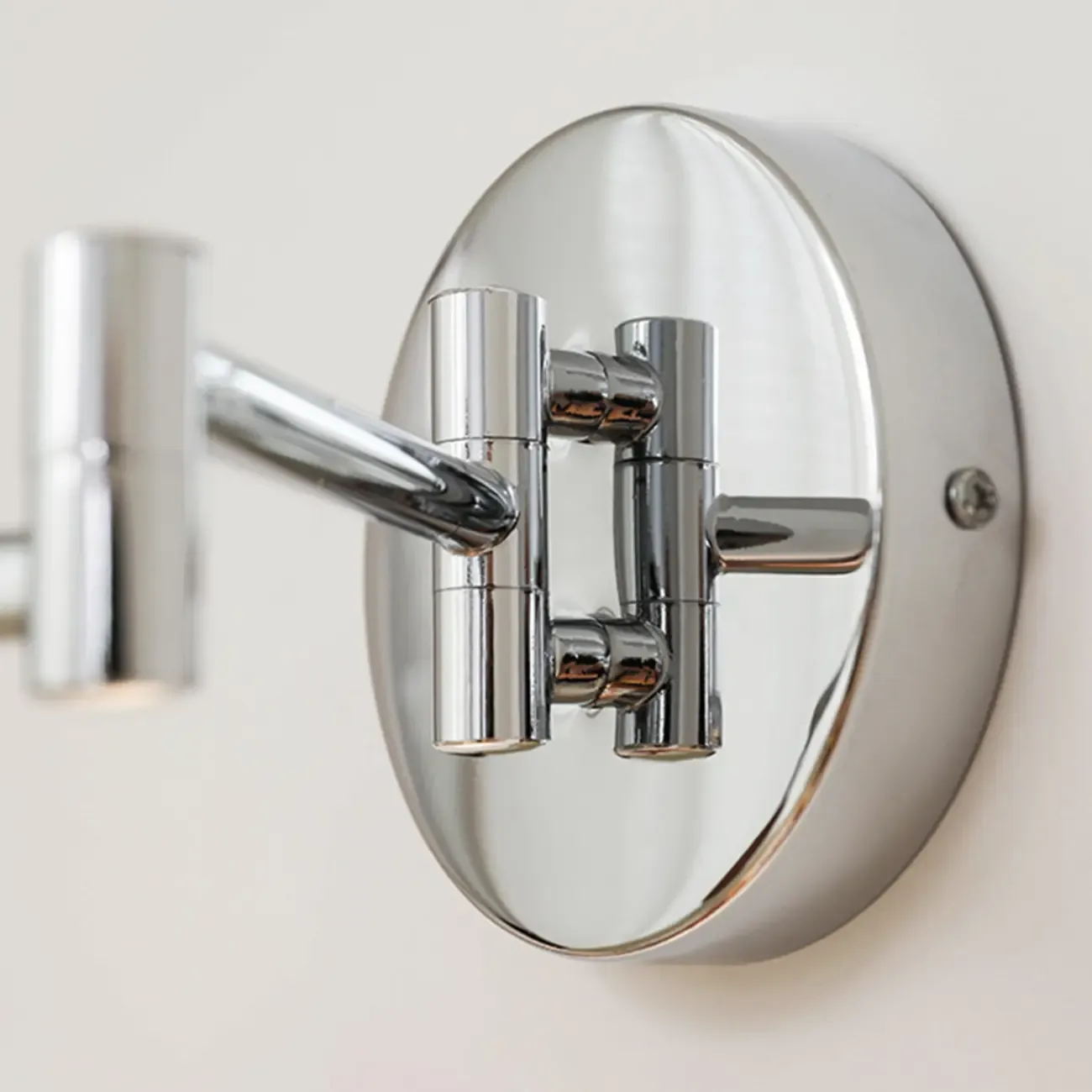 Elegant Cream Acrylic Swing Arm Wall Sconce Multi Dimming