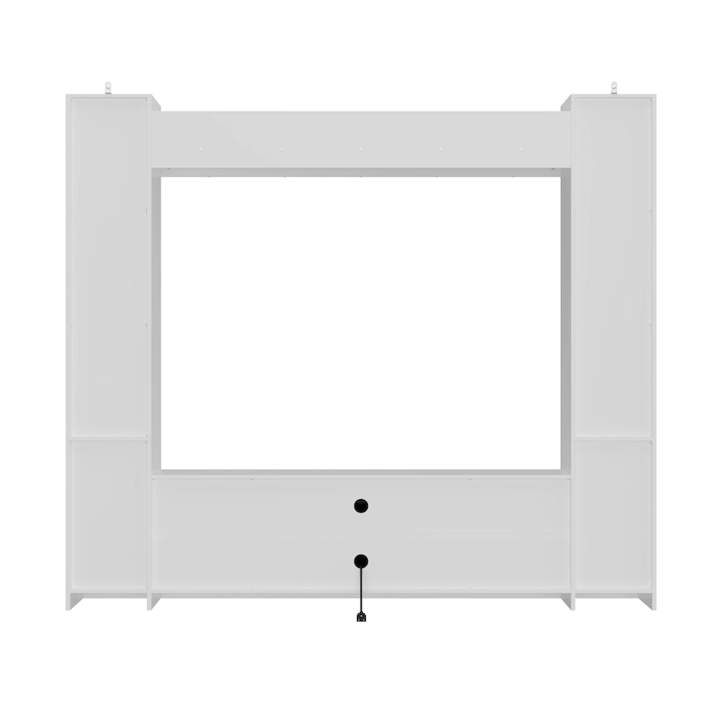 Entertainment Hub w/Fireplace Insert Compatibility Sleek Media Center