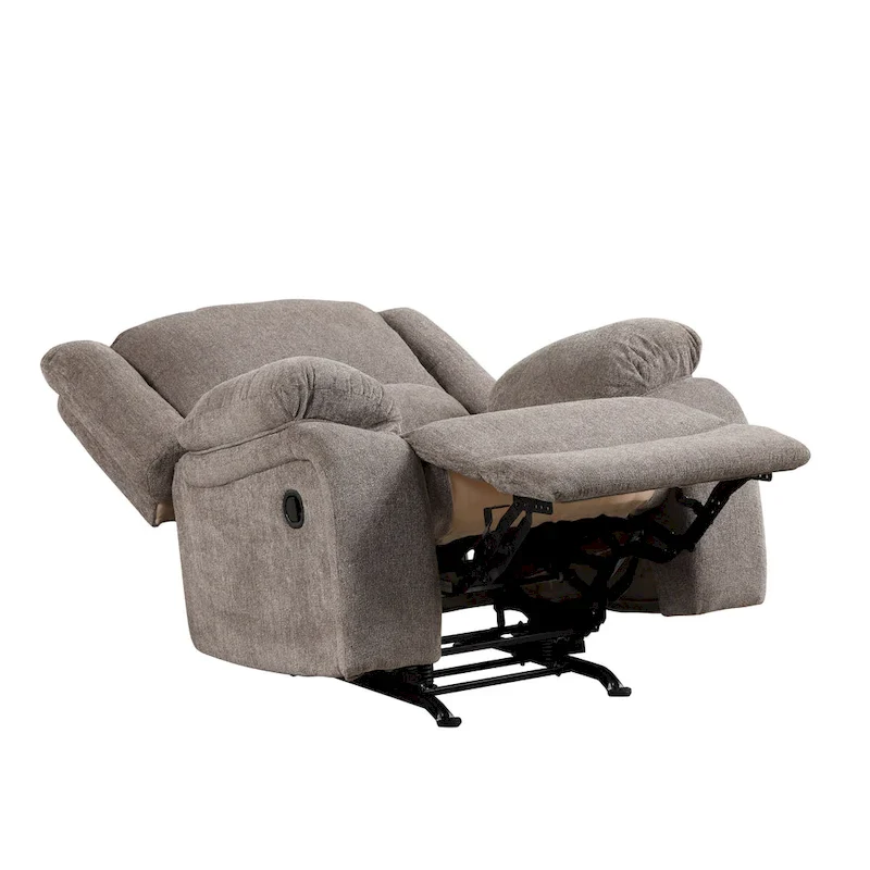 3-Piece Mocha Chenille Manual Reclining Sofa Set