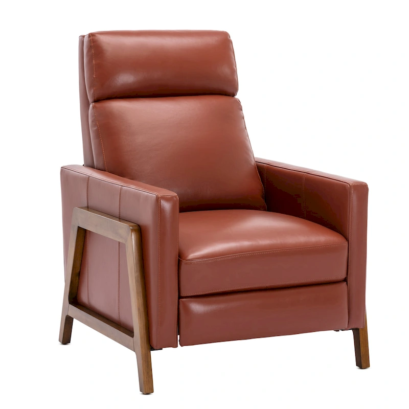 Roland Top Grain Leather Push Back Recliner by Greyson Living