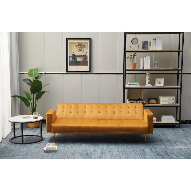 75 Wide Tufted Velvet Convertible Sleeper sofa