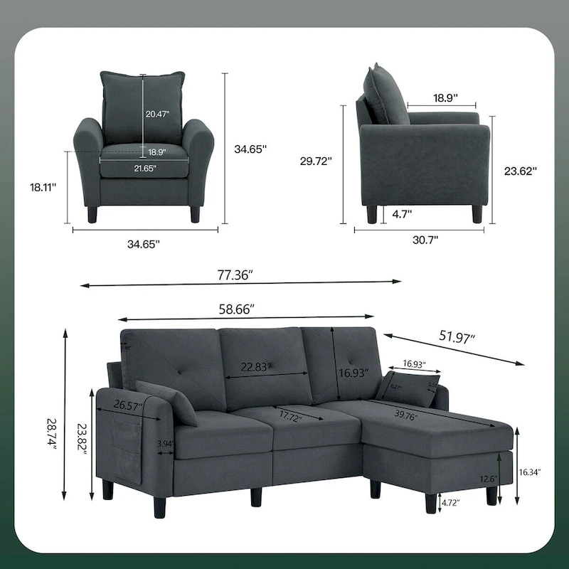 3 - Piece Living Room Set