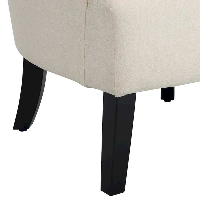 Beige Modern 29 Arm Chair with Channel Back