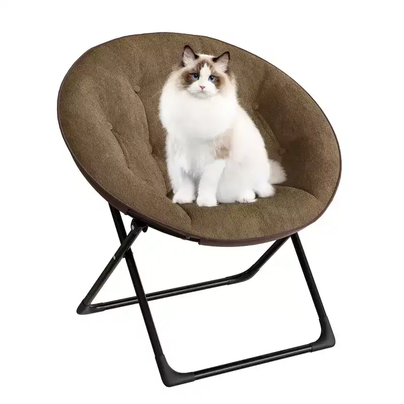 Faux Fur Saucer Chair, Folding Style, 1-Person