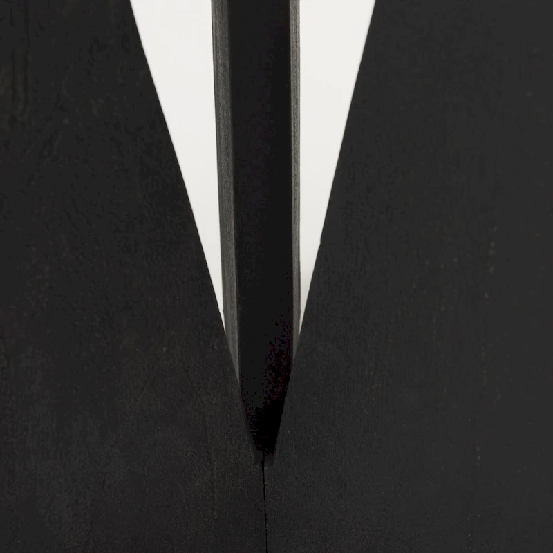 Mattius Black Solid Wood Round Accent Table - 18L x 18W x 22H