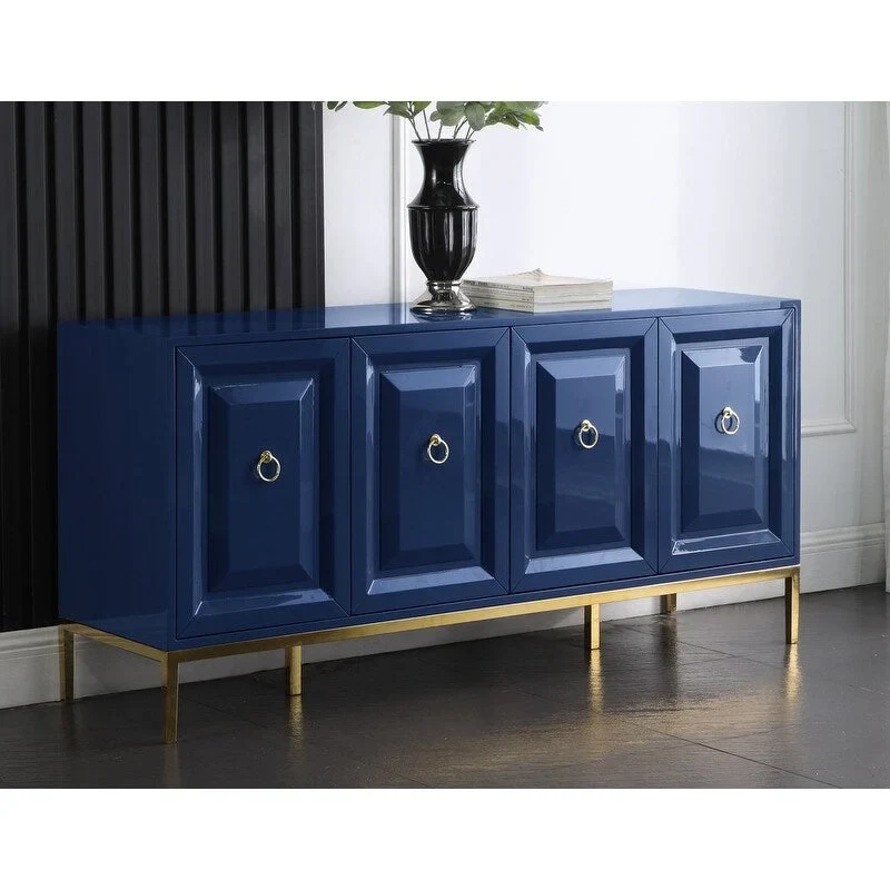 Best Master Furniture 65-in. Lacquered 4-door 1-drawer Sideboard