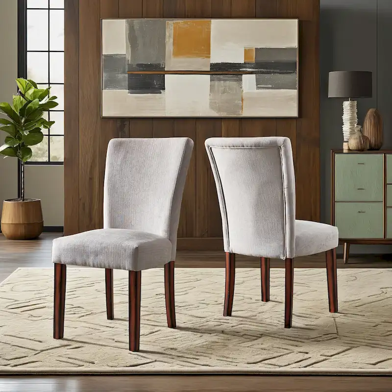 Dinant Chenille Parsons Dining Chairs (Set of 2) - Dining Chair