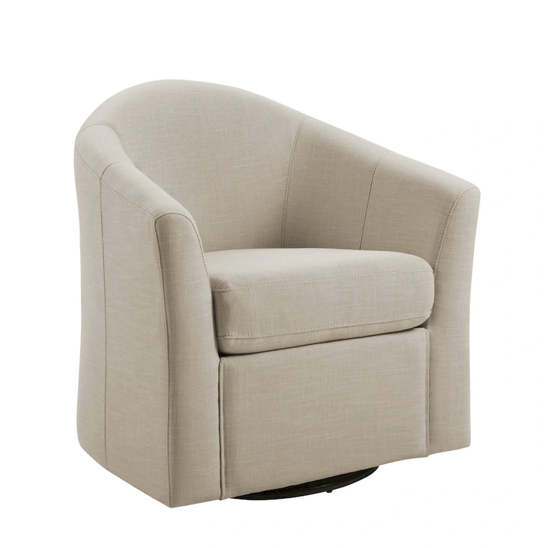 Swivel Accent Chair with Metal Base - 30.7W x 29.9H x 27.5D