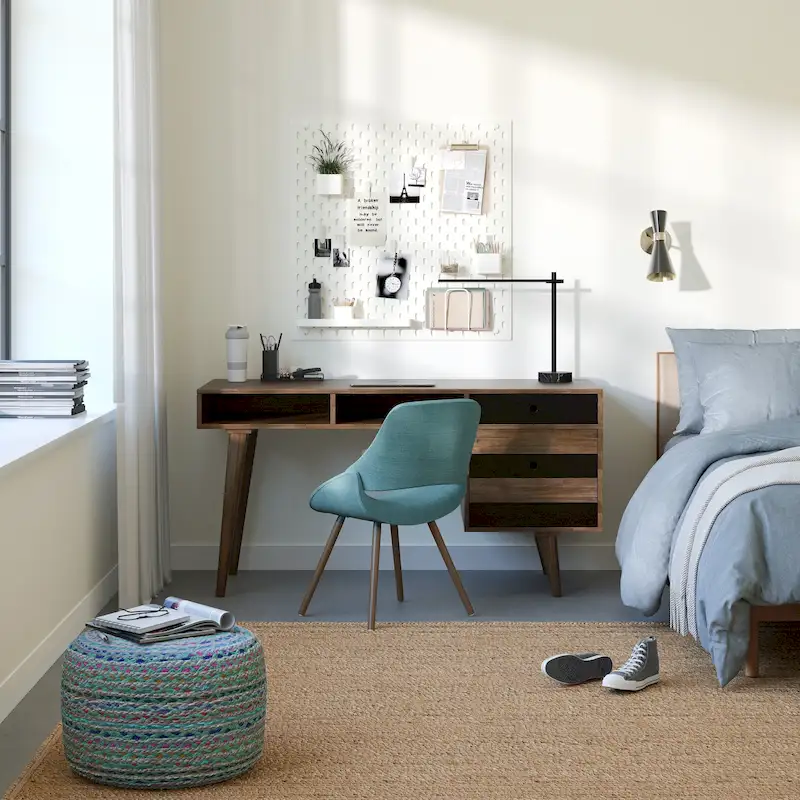 WYNDENHALL Wright SOLID WOOD Contemporary 60 inch Wide Desk with drawers in Rustic Natural Aged Brown