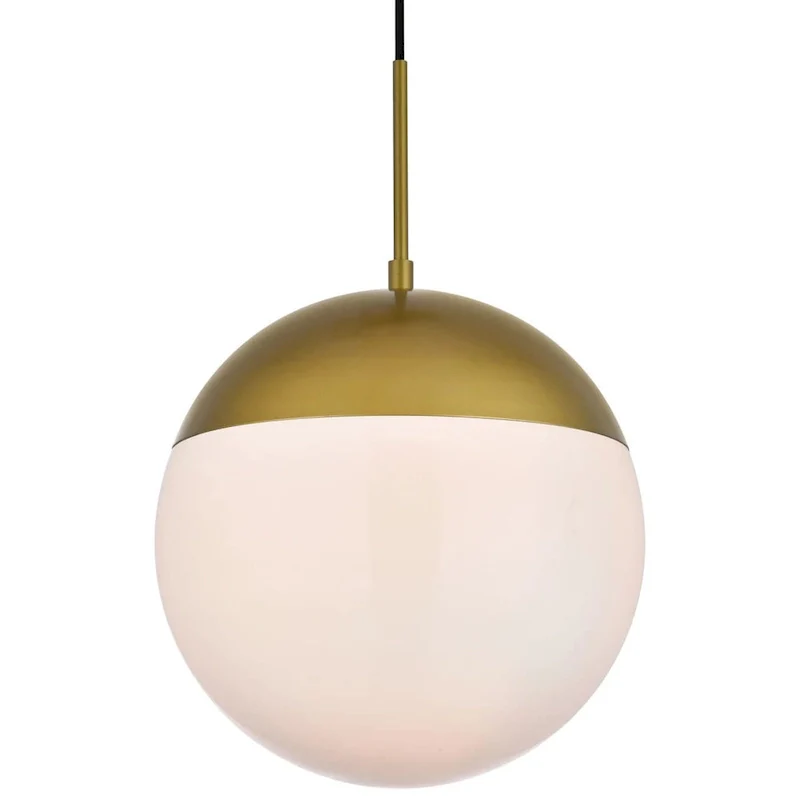 Elegant Lighting Eclipse Single Light 12  Wide Pendant with Frosted