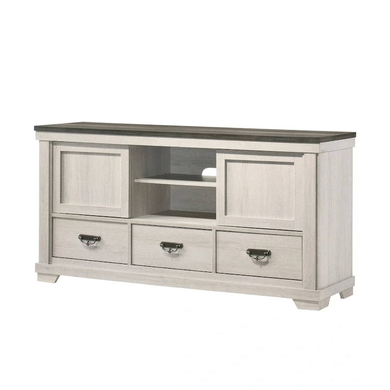 Candra 6 Piece Cream Brown Panel Bedroom Set