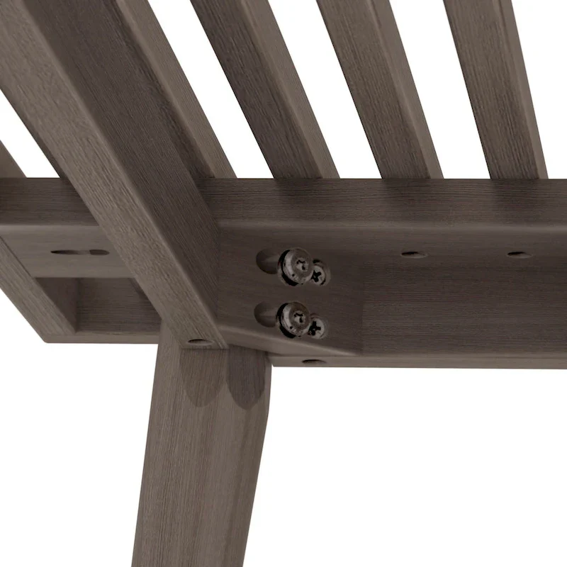 Plank and Beam Mid Century Double Wood Entryway Bench - 56.3 L x 16.5 W x 17.5 H