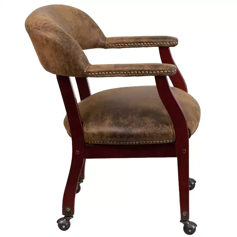 Emma and Oliver Conference Chair with Accent Nail Trim and Casters