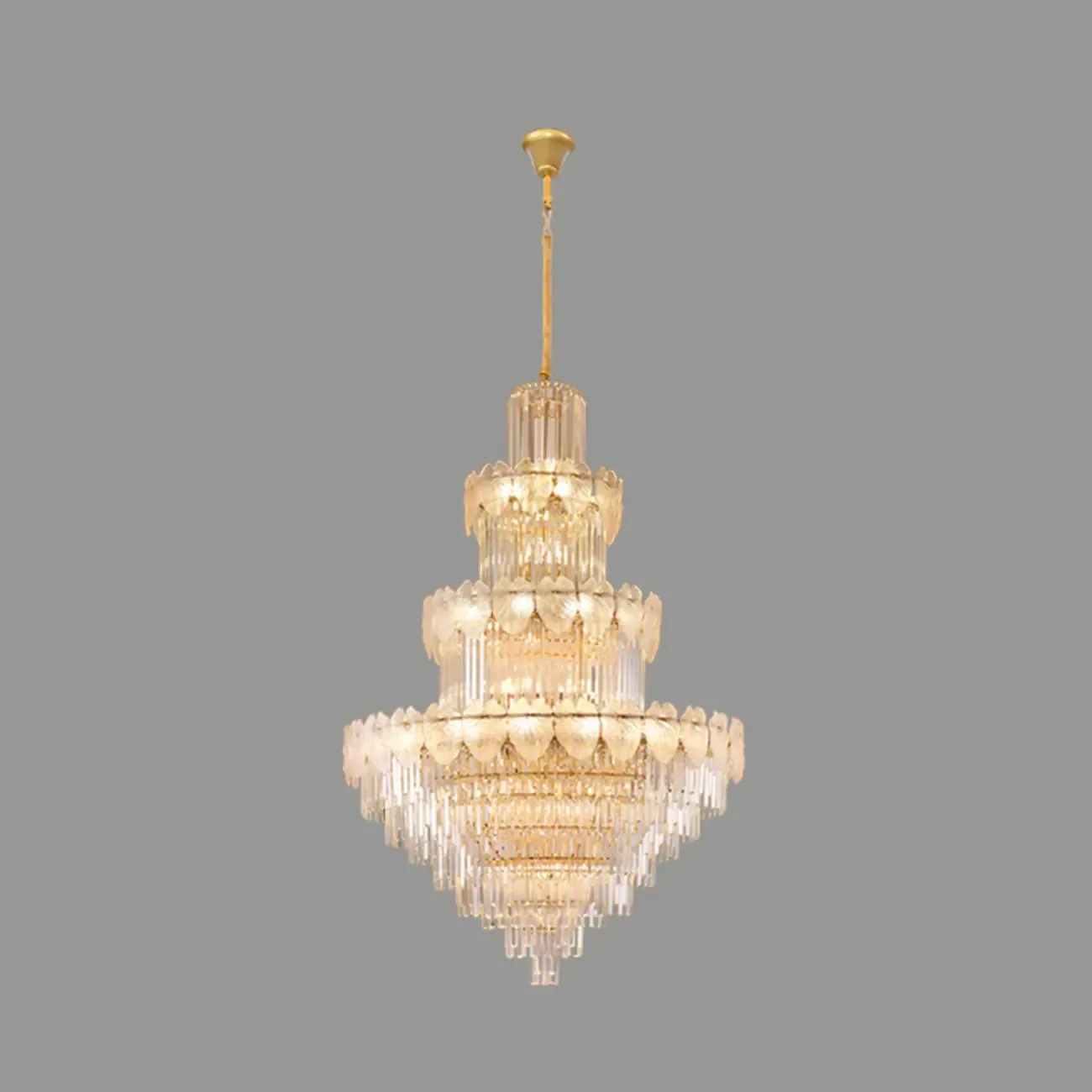 Luxury Crystal Round Chandelier with Elegant Tiered Design