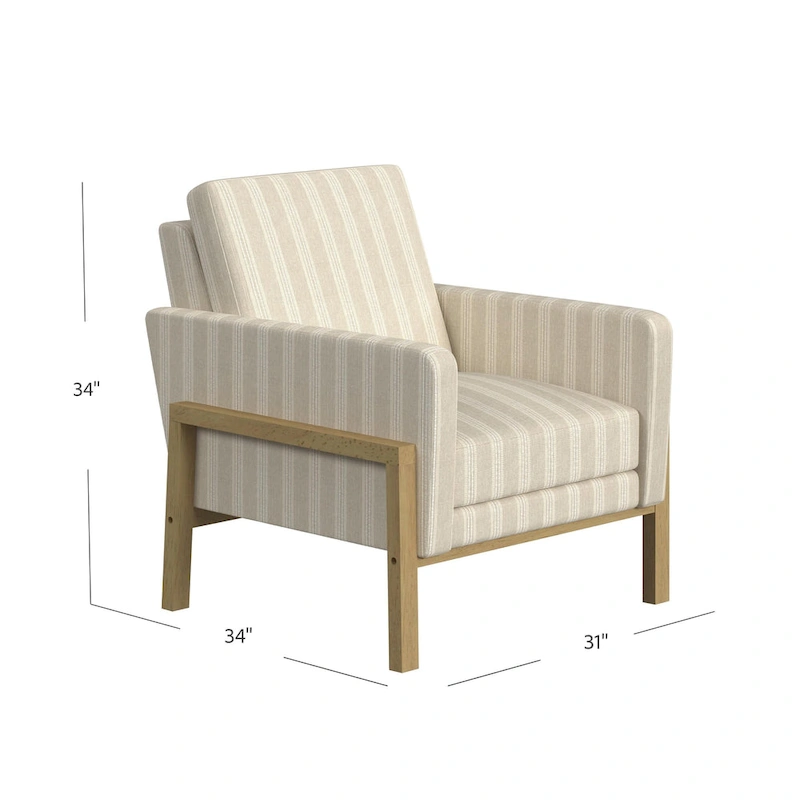 HomePop Modern Wood Frame Accent Chair