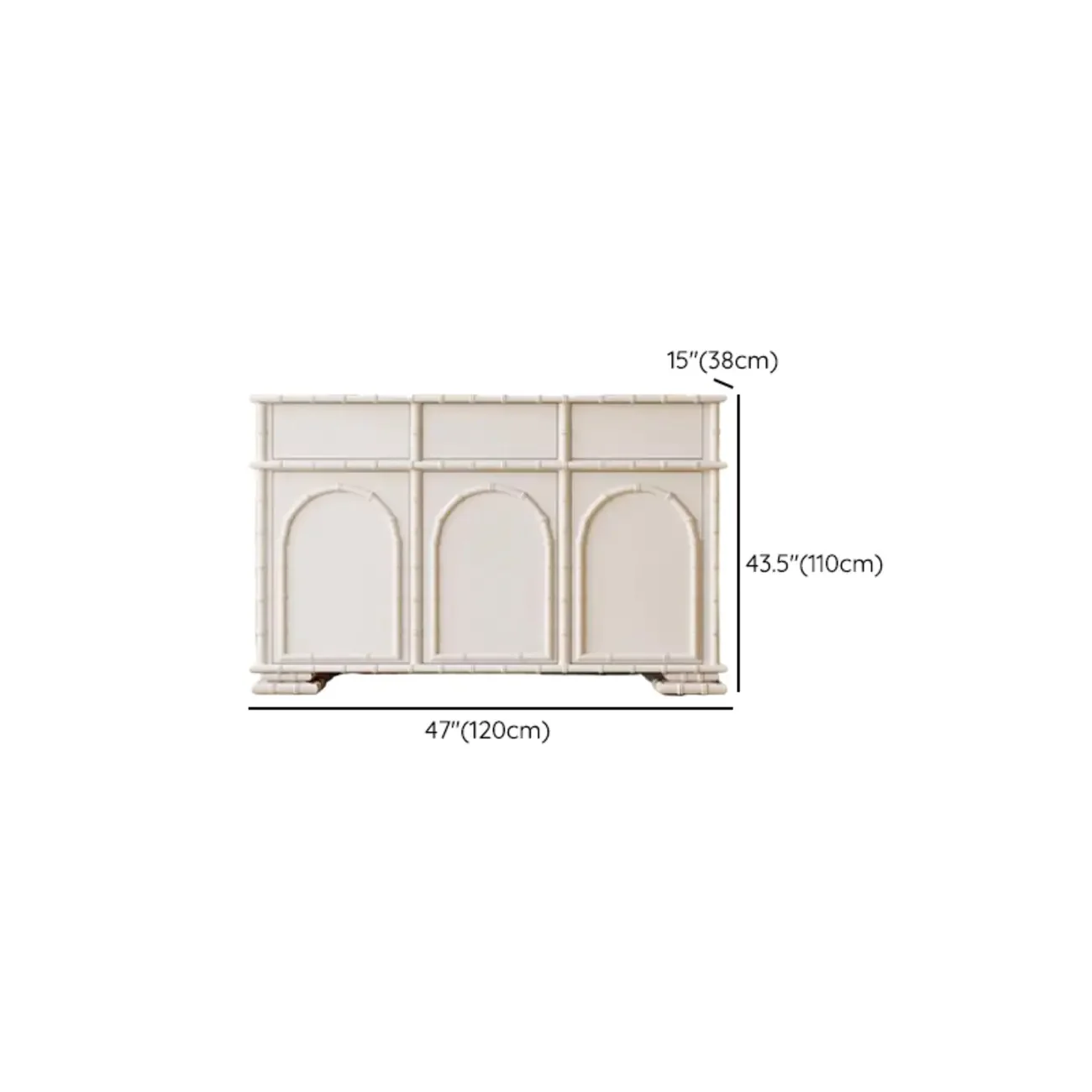 Elegant White Wood Hallway Shoe Cabinet with 4-Drawer