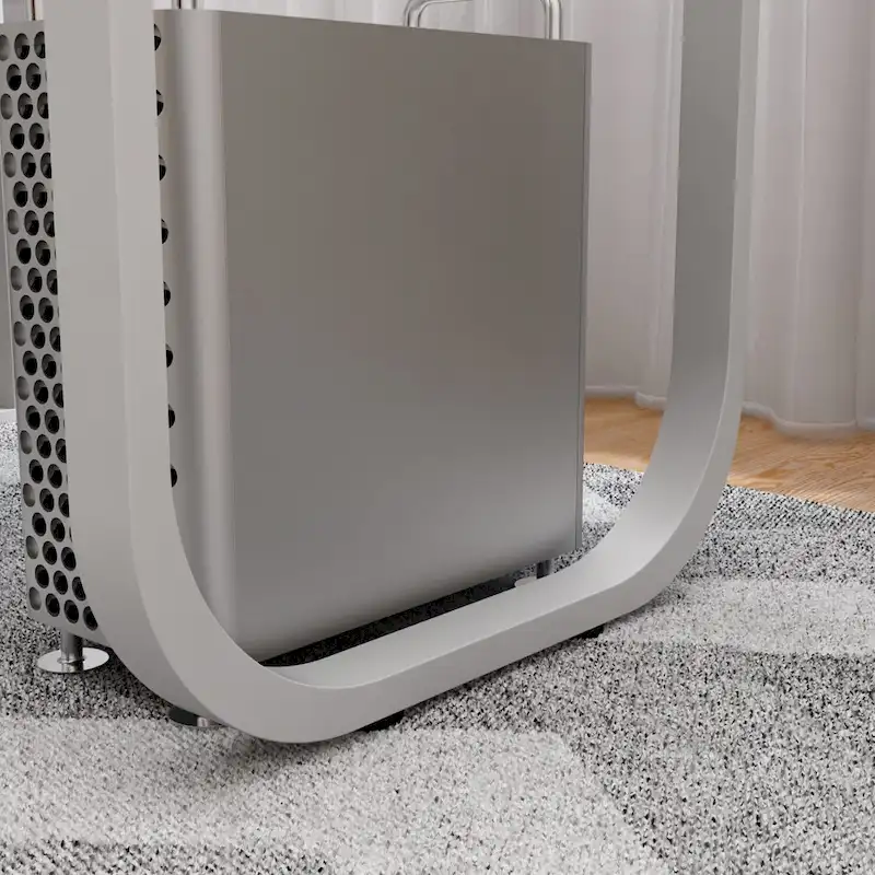 L-Shape Executive Desk - Brown Wood Finish - Single User