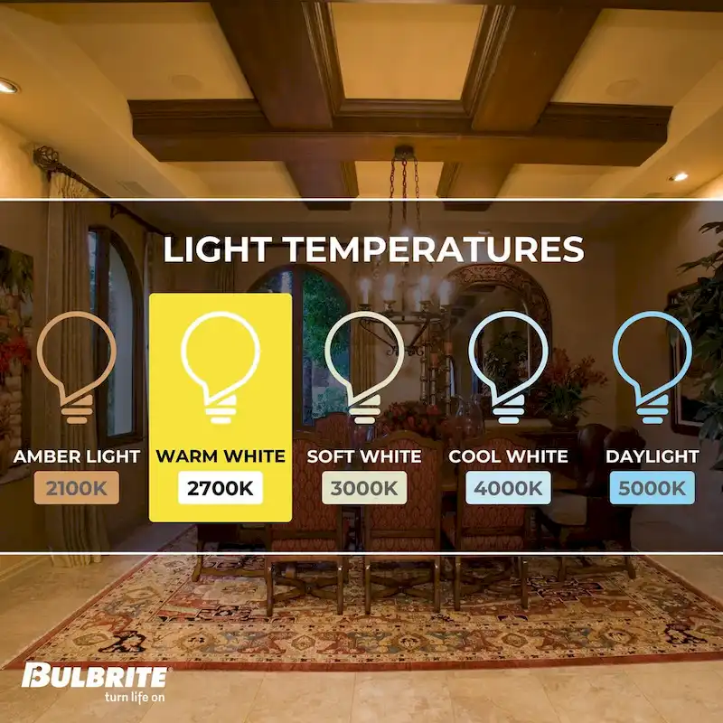 Bulbrite Pack of (50) 40 Watt Dimmable B10 Incandescent Light Bulbs with Clear Finish and Medium (E26) Base - Warm White Light