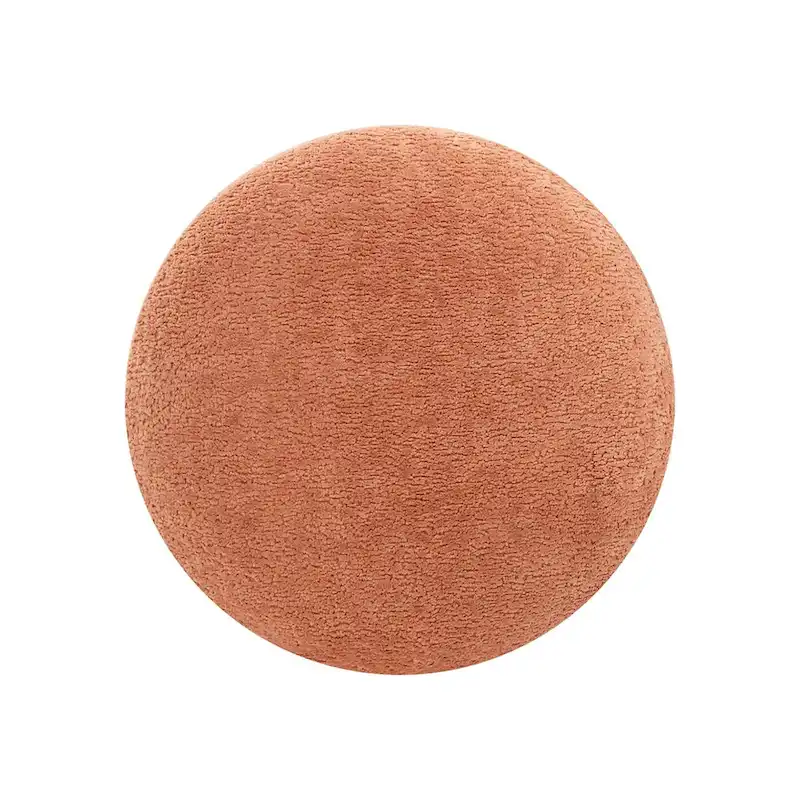 Fuji 15 Faux Sherpa Mushroom Footstool Ottoman