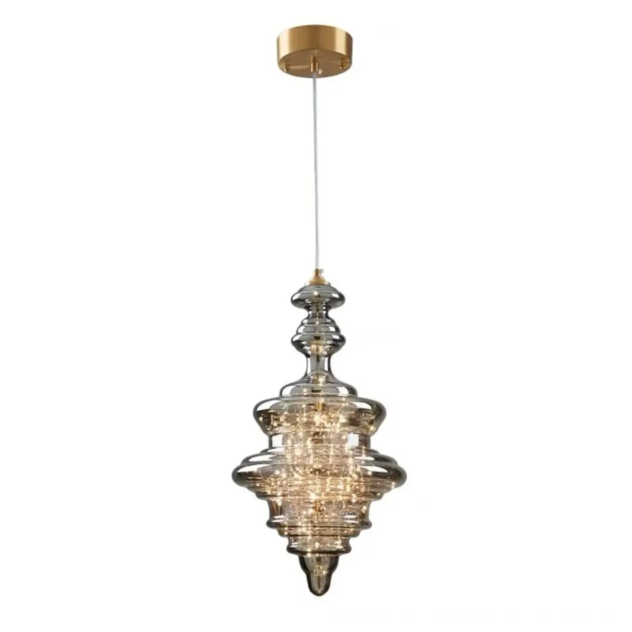Modern Clear Glass Dining Room Pendant Light