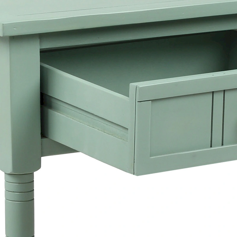 Daisy Series Console Table Traditional Design with Two Drawers and Bottom Shelf Acacia Mangium