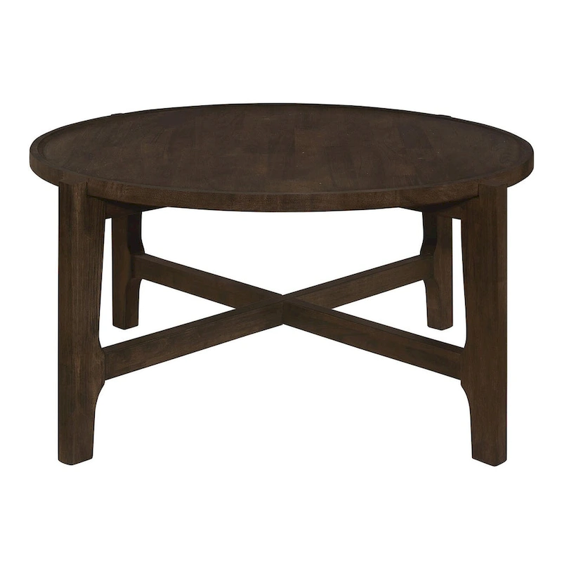 Mavis Dark Brown Round Coffee Table