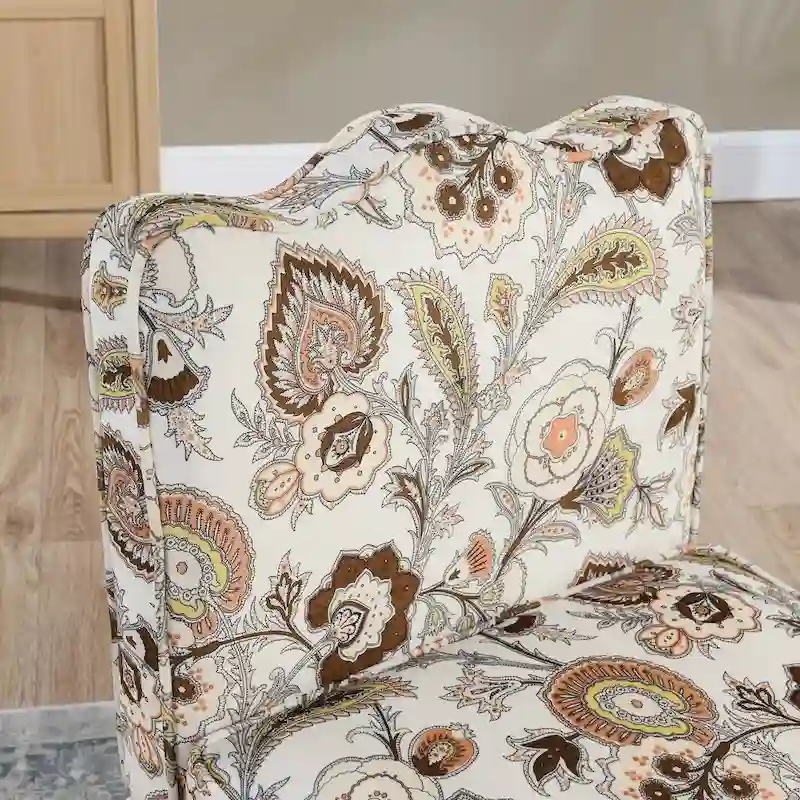 Velvet single dining chair with soft seat cushion