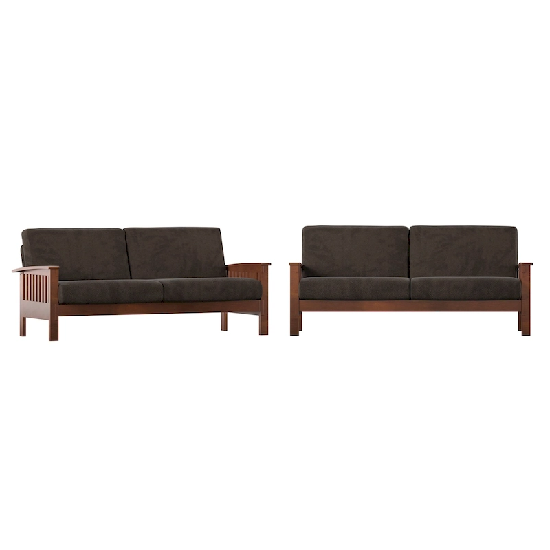 Sigulda Mission-Style Wood Sofa