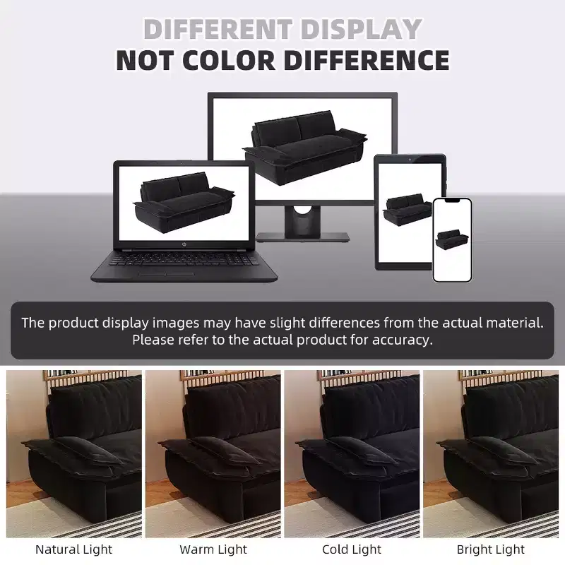 Whisen 3-in-1 Queen Velvet Sleeper Pull Out Sofa Bed, Convertible Loveseat Sofa Couch
