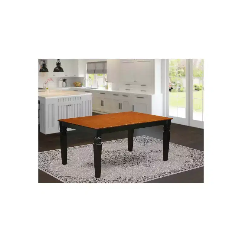 HomeStock on Rectangular Dining Table with 18 in butterfly Leaf