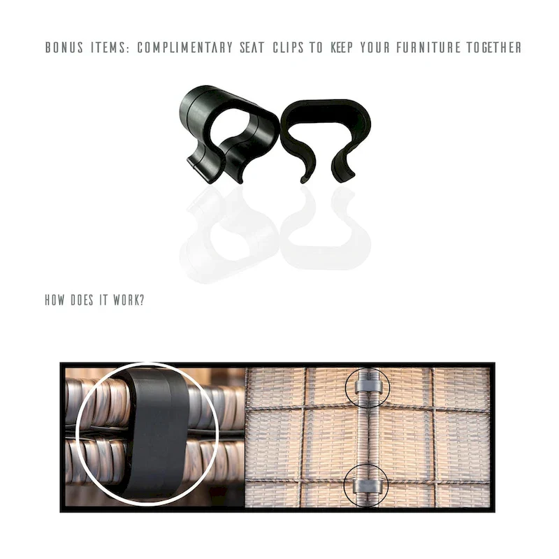 LSI Antibes Grey Wicker Sunbrella 9-piece Sofa Club Set