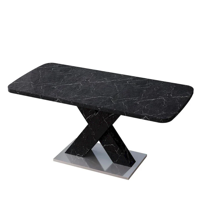 Modern 47.24-62.99 L Marble Square Dining Table