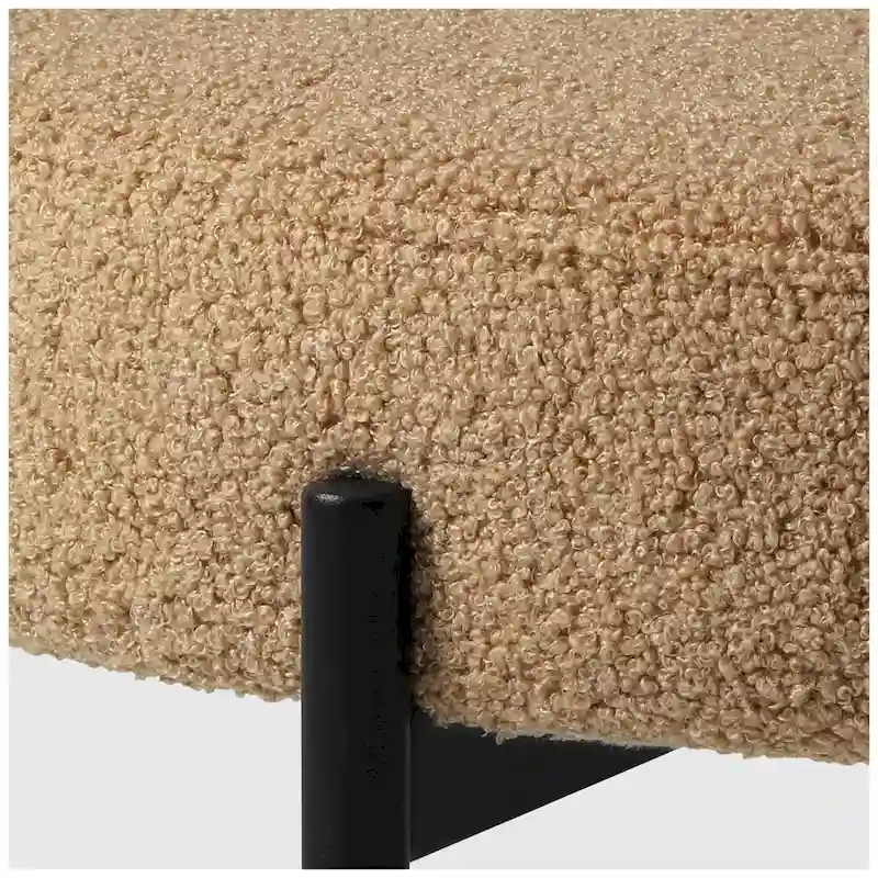 Bayville Mid-Century Curved Back Fabric Upholstered Metal Dining Chair (Set of 4)