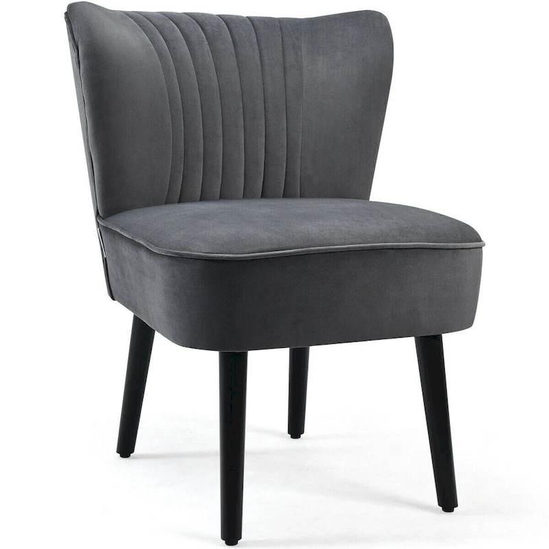 Set of 2 Armless Upholstered Leisure Accent Chair
