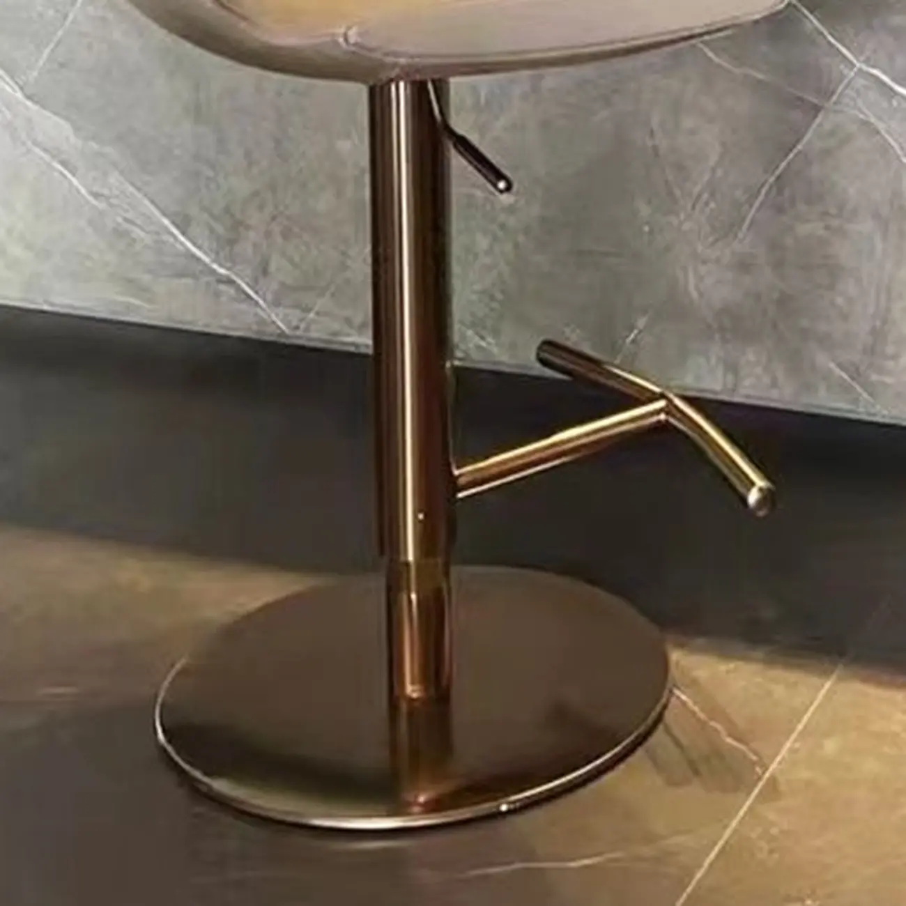 Modern Adjustable Faux Leather Swivel Bar Stools