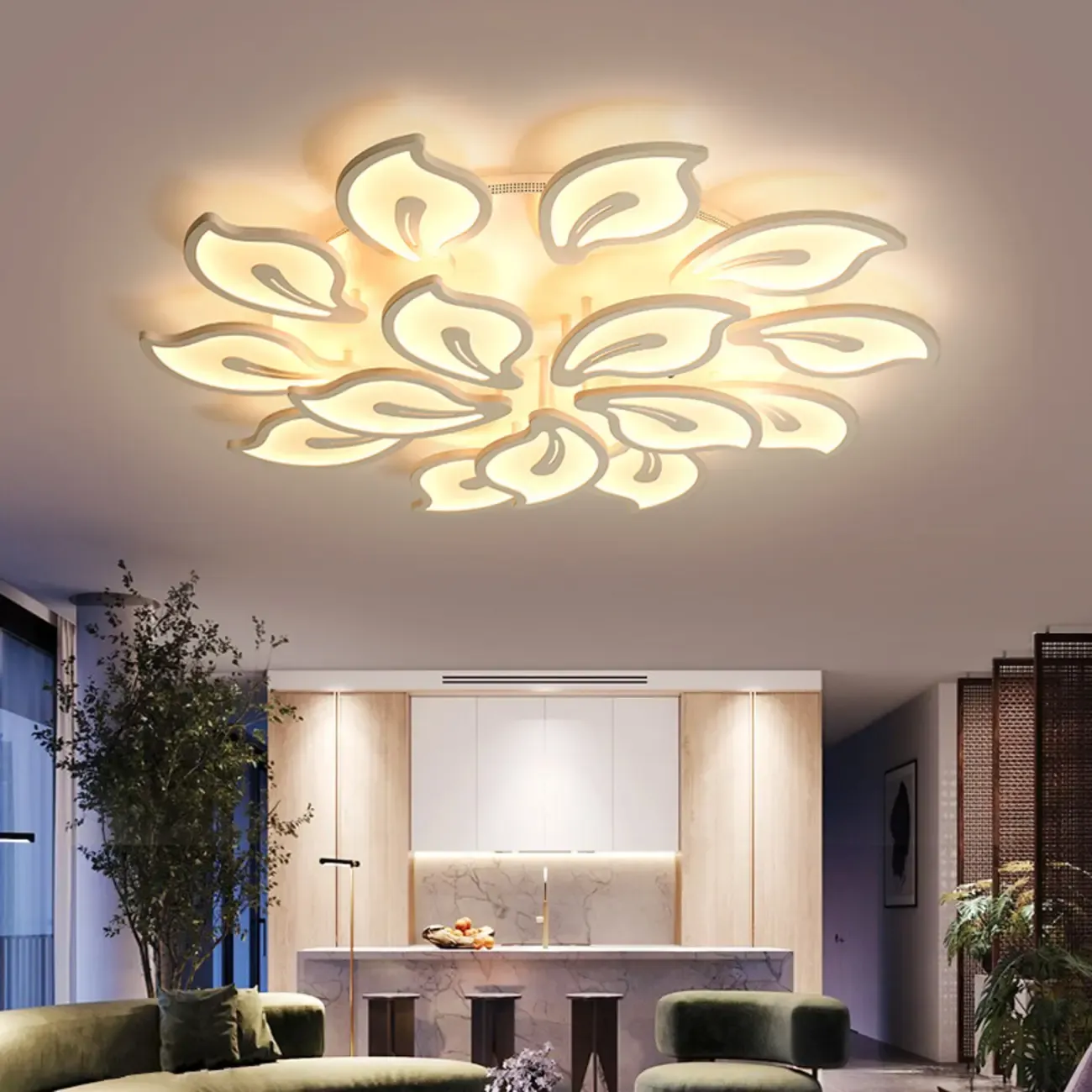 Elegant Flush Mount LED Ceiling Light for Indoor Use