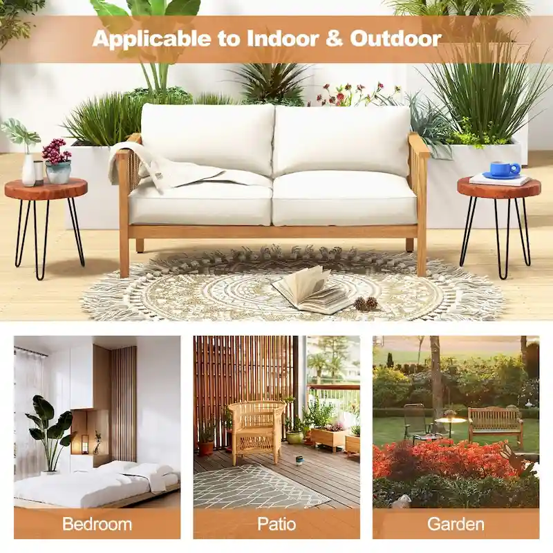 Reclaimed Recycled Teak Wood End Table