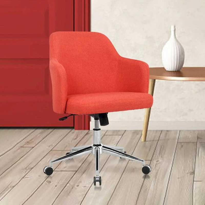 Modern Upholstered Home Office Chair Swivel Arm Desk Chair Task Chair