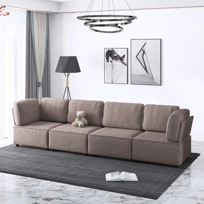 Mixoy Convertible Modular Sleeper Couch with Ottoman